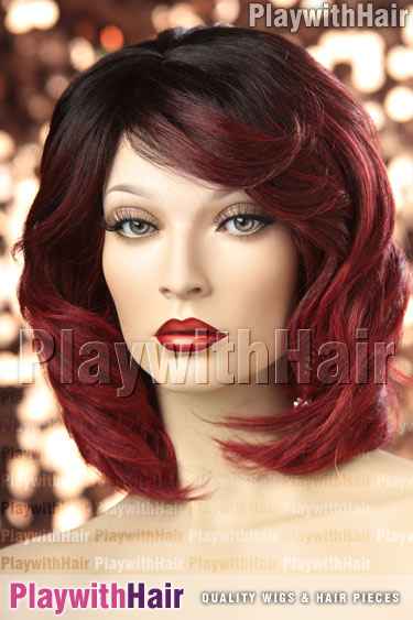 tt4/red6 Brown Red Ombre Tip Balayage