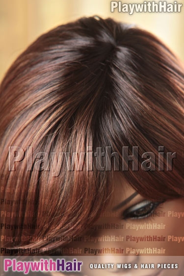 som7013 Highlighted Auburn Brown Roots