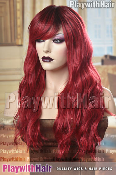 crimsonsangria Red Black Roots Ombre Balayage