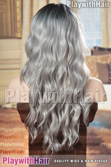 steelnite Grey Gray Black Roots Ombre Balayage